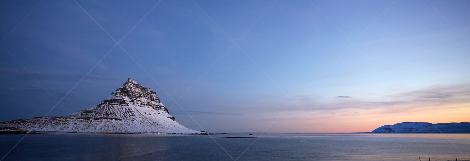 Kirkjufell Mountain in Western Iceland at Sunset