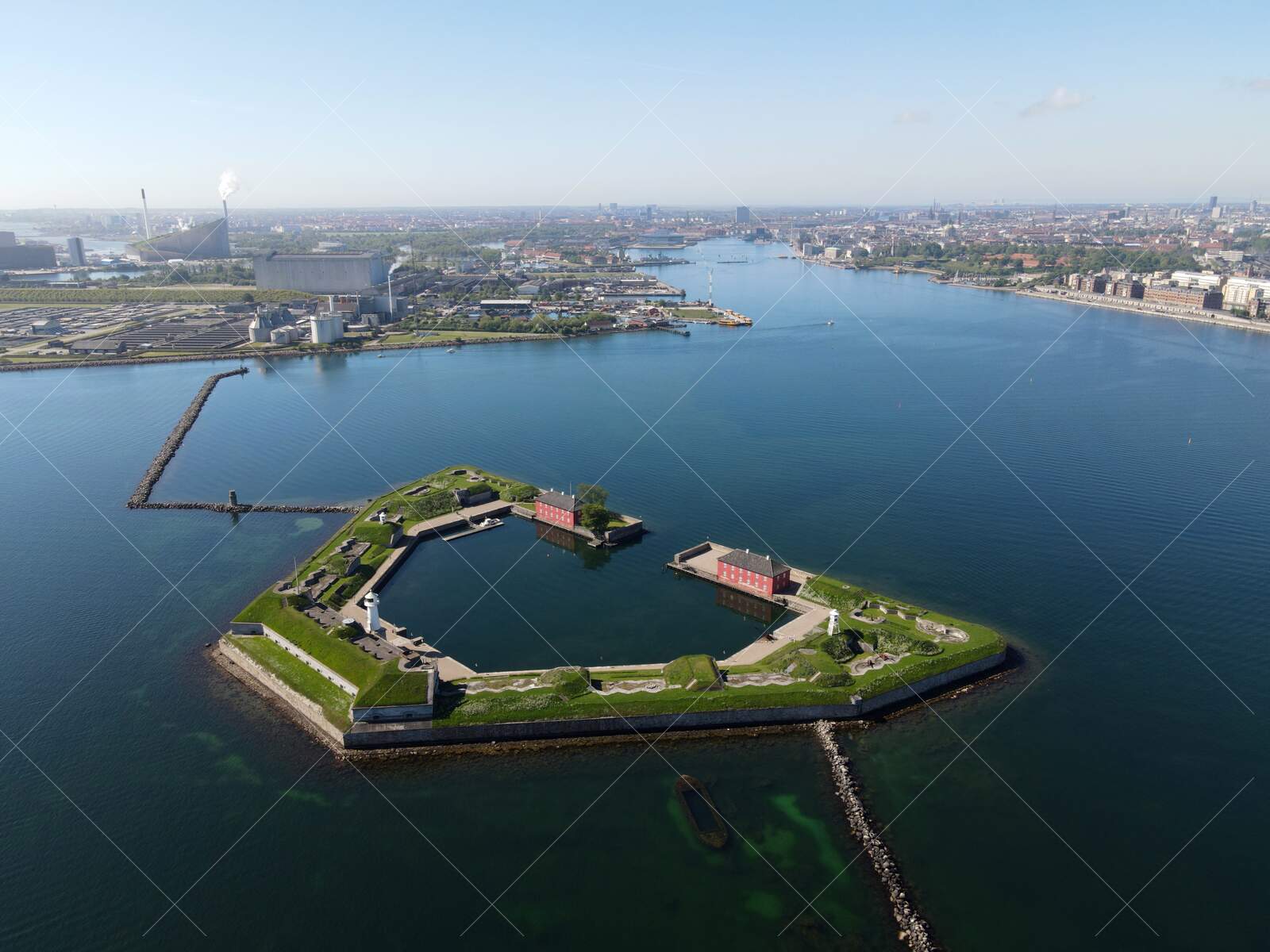 Trekroner Fortress in Copenhagen Harbor