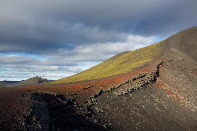 Volcanic Mountain Ridge in Rangárþing ytra Iceland