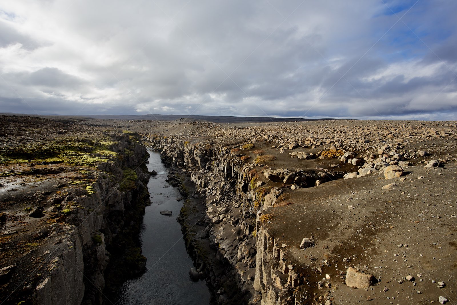 Sprengisandur. Volcanic canyon in Ásahreppur Iceland.