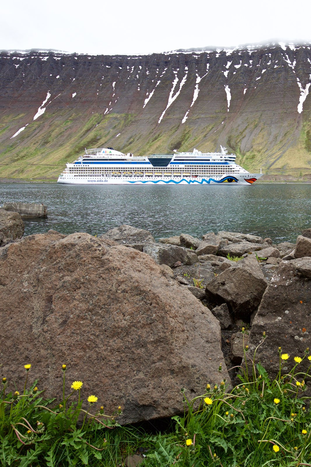 Cruise Ship in Ísafjörður Fjord