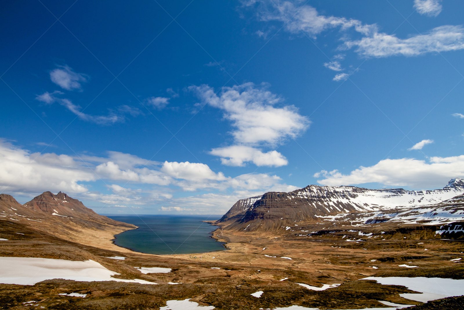 Strandavegur fjord view in Árneshreppur Iceland
