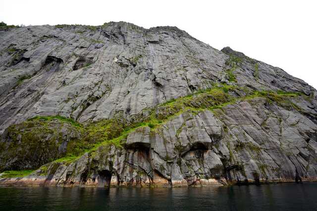 Rocky Cliff Face at Trollfjord Norway