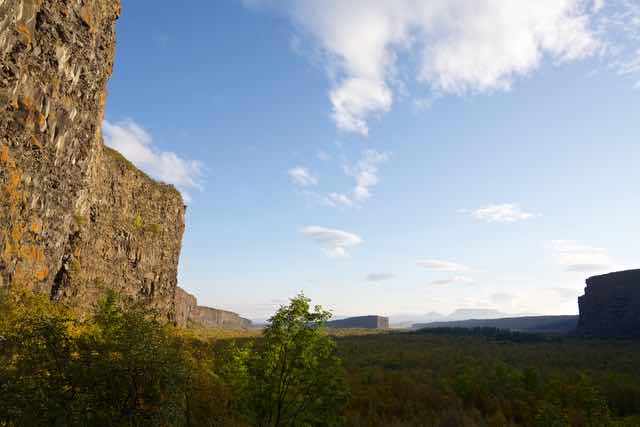 Ásbyrgi Canyon in Norðurþing, Iceland