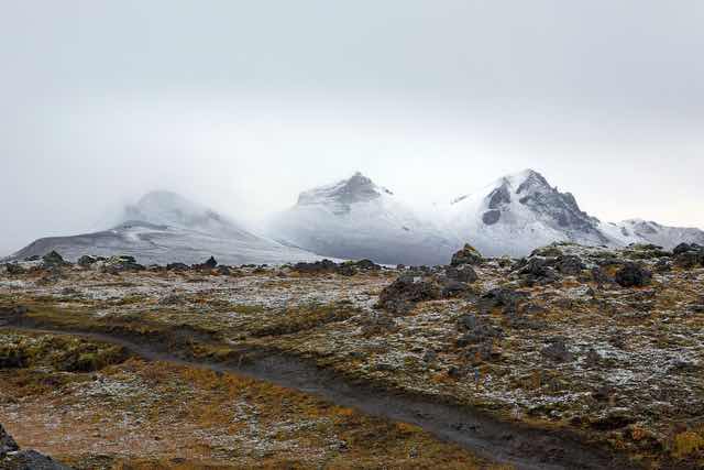 Winter landscape, north of Landmannalaugar